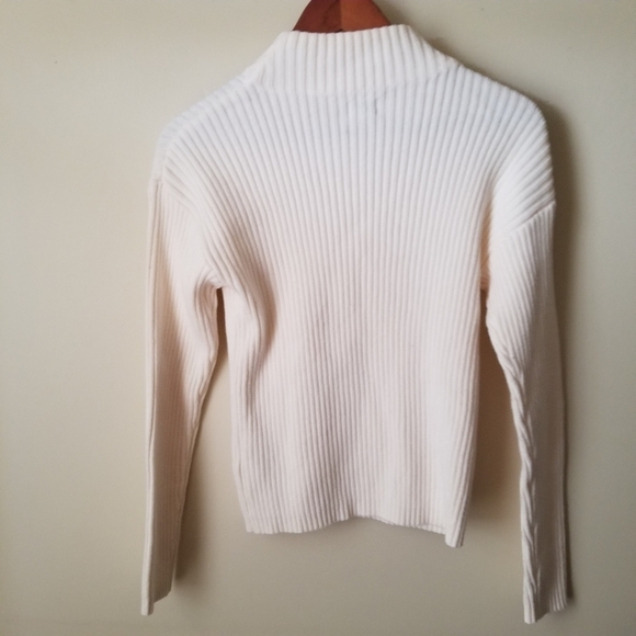 RHYTHM. Made for Adventure Ribbed Cotton Blend Turtleneck Sweater W Size Large - Picture 7 of 8